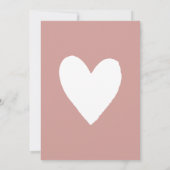 ほこりっぽいピンク/バラベビーガールボヘミアンベビーシャワー 招待状 (裏面)