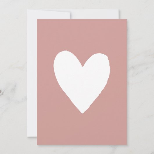 ほこりっぽいピンク/バラベビーガールボヘミアンベビーシャワー 招待状 (裏面)