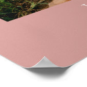 ほこりっぽいピンク/バラボホ写真ベビーシャワーへようこそ ポスター (角)