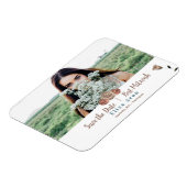 ほこりっぽいピンク、ベージュバラ日付磁石を保存 マグネット (左側)