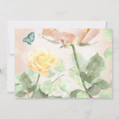 ほこりっぽいピーチ、ヴィンテージ卒業発表 招待状 (裏面)