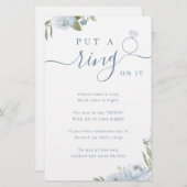 ほこりっぽいフローラがリングを付けたそのブライダルシャワーゲーム (正面/裏面)