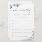 ほこりっぽいフローラどこ彼らはブライダルシャワーゲーム (正面/裏面)