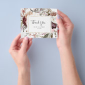 ほこりっぽいフローラサンキューカード |予算 チラシ (手)