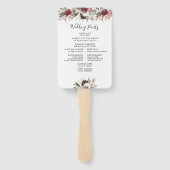 ほこりっぽいフローラ結婚式 プログラムファン ハンドファン (裏面)