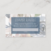 ほこりっぽいフローラ |スモーキーな赤ちゃんシャワーおむつラッフル エンクロージャーカード (正面)