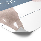 ほこりっぽいフローラ |スモーキーブルーピンクピックシート側面なし ポスター (角)