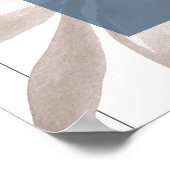 ほこりっぽいフローラ |スモークブルーパステル結婚の歓迎 ポスター (角)