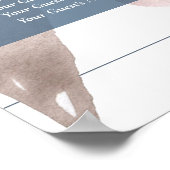 ほこりっぽいフローラ | Smoky Blueセルフシーティングチャート ポスター (角)