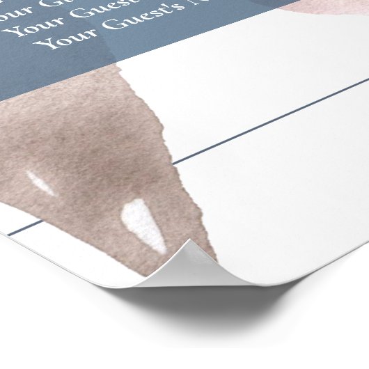 ほこりっぽいフローラ | Smoky Blueセルフシーティングチャート ポスター (角)