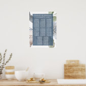 ほこりっぽいフローラ | Smoky Pastel結婚の座席表 ポスター (キッチン)