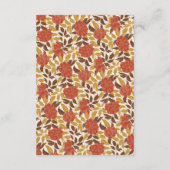 ほこりっぽいブラントオレンジ牡丹の花秋の結婚式 エンクロージャーカード (裏面)