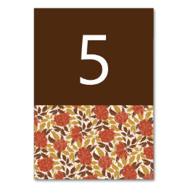 ほこりっぽいブラントオレンジ牡丹の花秋の結婚式 テーブルナンバー