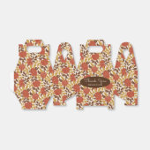 ほこりっぽいブラントオレンジ牡丹の花秋の結婚式 フェイバーボックス (折り畳みなし)