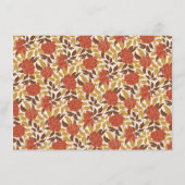 ほこりっぽいブラントオレンジ牡丹の花秋の結婚式 メニュー (裏面)