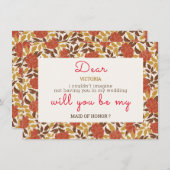 ほこりっぽいブラントオレンジ牡丹の花秋の結婚式 メニュー (正面/裏面)