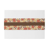 ほこりっぽいブラントオレンジ牡丹の花秋の結婚式 招待状ベリーバンド (裏面例)