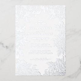 ほこりっぽいブラントオレンジ牡丹の花秋の結婚式 箔招待状