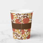 ほこりっぽいブラントオレンジ牡丹の花秋の結婚式 紙コップ (右)