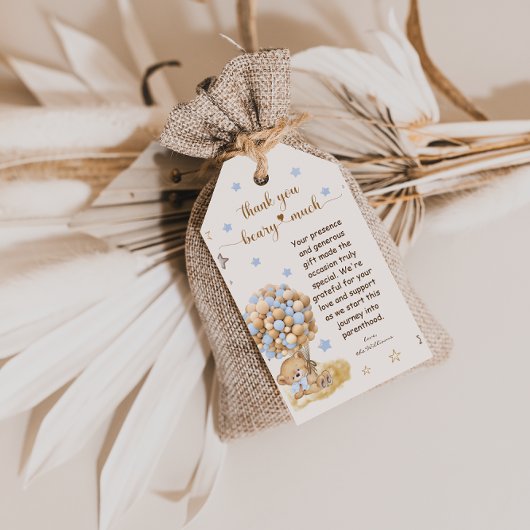 ほこりっぽいブルーありがとうございました ギフトタグ