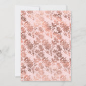 ほこりっぽいブルーとバラ金ゴールドフローラカップルのシャワー 招待状 (裏面)