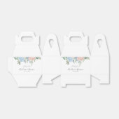 ほこりっぽいブルーとピンクのフローラ結婚式の引き出物ボックス フェイバーボックス (折り畳みなし)