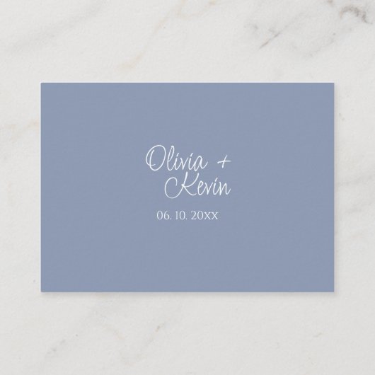 ほこりっぽいブルーとピンクモダンフローラ結婚ズ エンクロージャーカード (裏面)