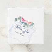 ほこりっぽいブルーとピンクモダンフローラ結婚ズ フェイバータグ (インサイチュ)