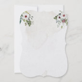 ほこりっぽいブルーとワインウォーターのカラー花模様 招待状 (裏面)