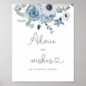 ほこりっぽいブルーのアドバイスと新婚ポスターの願い ポスター (正面)