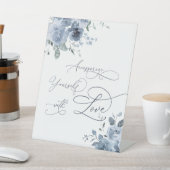 ほこりっぽいブルーのフローラが愛で自分を飾る 台座サイン (インサイチュ)