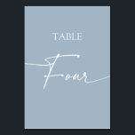 ほこりっぽいブルーのミニマルエレガントリストテーブル4 テーブルナンバー<br><div class="desc">Dusty blue minimalistテーブルエレガント4テーブル番号対応アイテム利用可能。</div>
