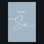 ほこりっぽいブルーのミニマルエレガントリストテーブル6 テーブルナンバー<br><div class="desc">ダスティブルーエレガントミニマリスト表6テーブル番号対応アイテム利用可能。</div>