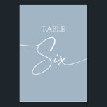 ほこりっぽいブルーのミニマルエレガントリストテーブル6 テーブルナンバー<br><div class="desc">ダスティブルーエレガントミニマリスト表6テーブル番号対応アイテム利用可能。</div>