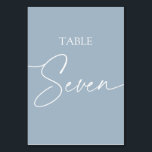 ほこりっぽいブルーのミニマルエレガントリストテーブル7 テーブルナンバー<br><div class="desc">ダスティブルーエレガントミニマリスト表7テーブル番号対応アイテム利用可能。</div>