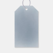 ほこりっぽいブルーのロマンチックなヴィンテージ感謝していウェディングユー ギフトタグ (裏面)