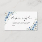 ほこりっぽいブルーアイボリーおむつラッフルエンクロージャカード エンクロージャーカード (正面)