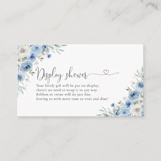 ほこりっぽいブルーアイボリーディスプレイシャワーエンクロージャカード エンクロージャーカード (正面)