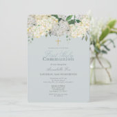 ほこりっぽいブルーアジサイ初の聖餐会 招待状 (スタンド正面)