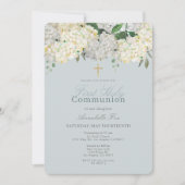 ほこりっぽいブルーアジサイ初の聖餐会 招待状 (正面)