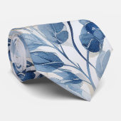 ほこりっぽいブルーアルコールインクブリッ結婚ド&新郎 ネクタイ (ロール)