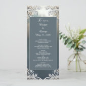 ほこりっぽいブルーアート華美デコ結婚フレーム プログラム (スタンド正面)