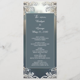 ほこりっぽいブルーアート華美デコ結婚フレーム プログラム