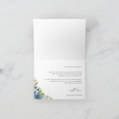 ほこりっぽいブルーイエローボタニカルサンキュー サンキューカード (内部)