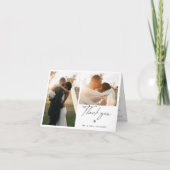 ほこりっぽいブルーイエローボタニカルサンキュー サンキューカード (正面)