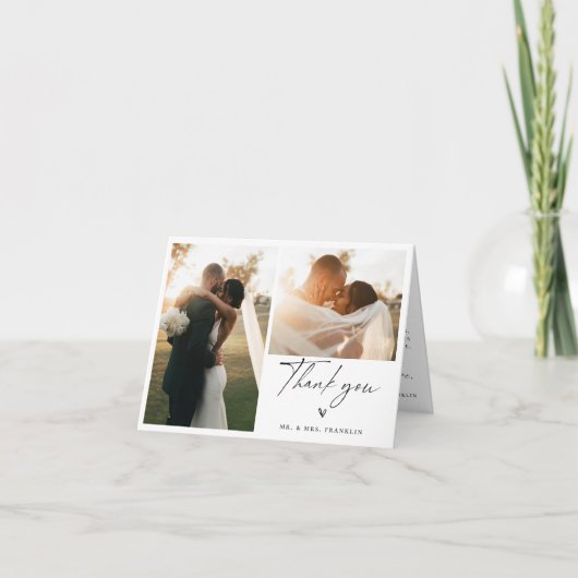 ほこりっぽいブルーイエローボタニカルサンキュー サンキューカード (正面)