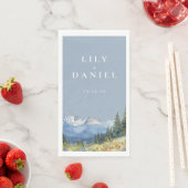 ほこりっぽいブルーウォーターカラーマウンテンワイルドフラワー結婚ズ (インサイチュ)