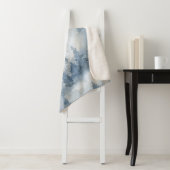 ほこりっぽいブルーウォーターカラーミスティ抽象芸術林  シェルパブランケット (インサイチュ)