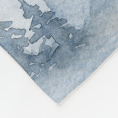 ほこりっぽいブルーウォーターカラーミスティ抽象芸術林    フリースブランケット (角)