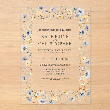 ほこりっぽいブルーウォーターカラーワイルドフラワーエレガントな結婚式